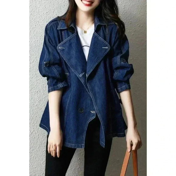 Loose Casual Jean Jacket - Picture 1 of 11
